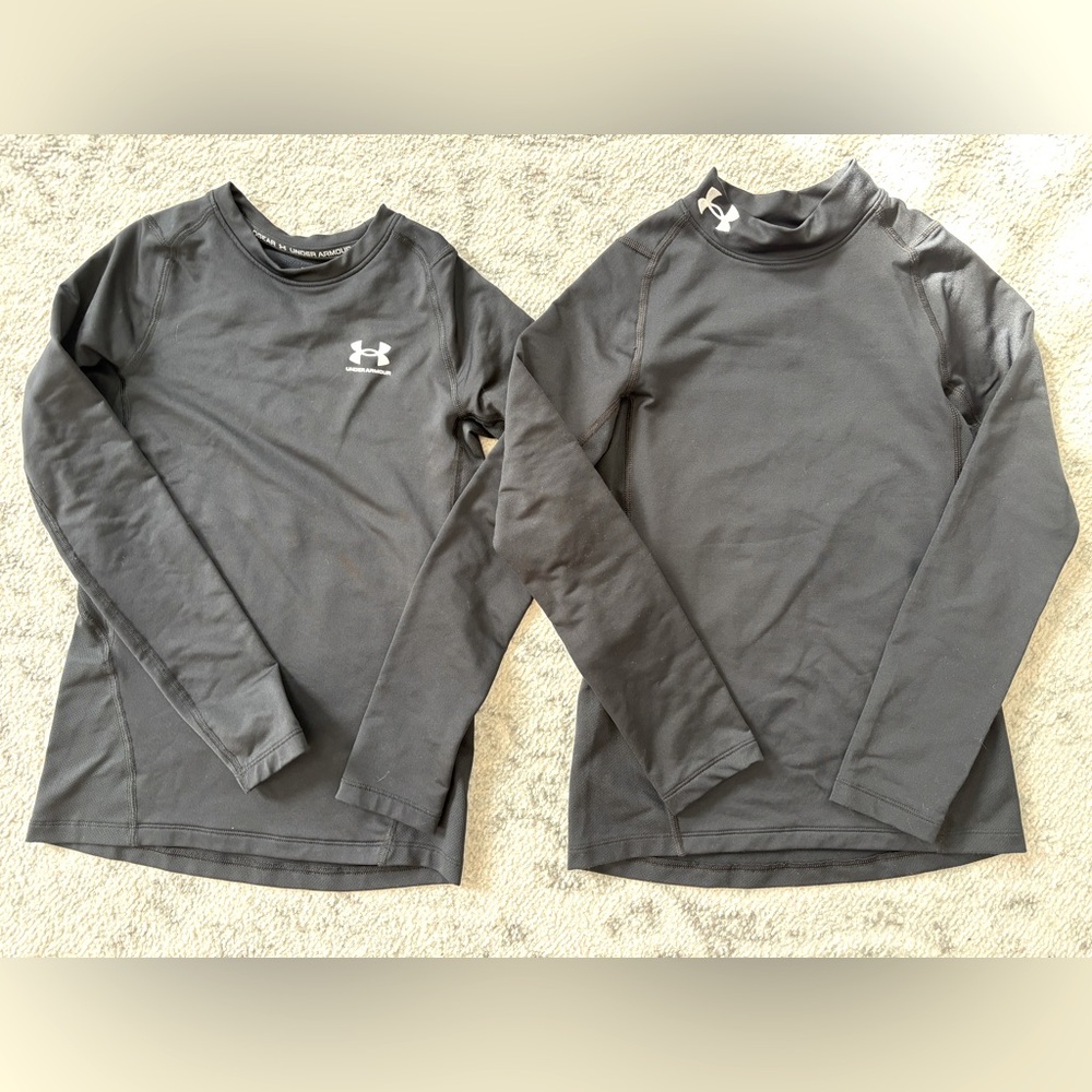 Under Armour boys Cold Gear
(Set of 2) 
Mock Neck and Crew Neck